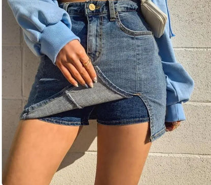 DENIM SKORT